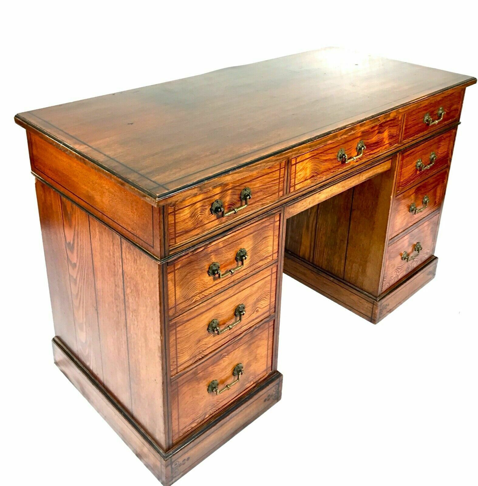 Antique Victorian Pedestal Desk By Gillows Of Lancaster Aesthetic Movement C1890 photo for sale