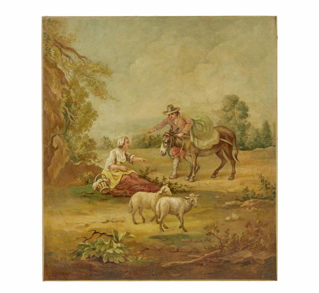 Pair Of Rural Late 19th Century Oil On Canvas Paintings photo vinterior