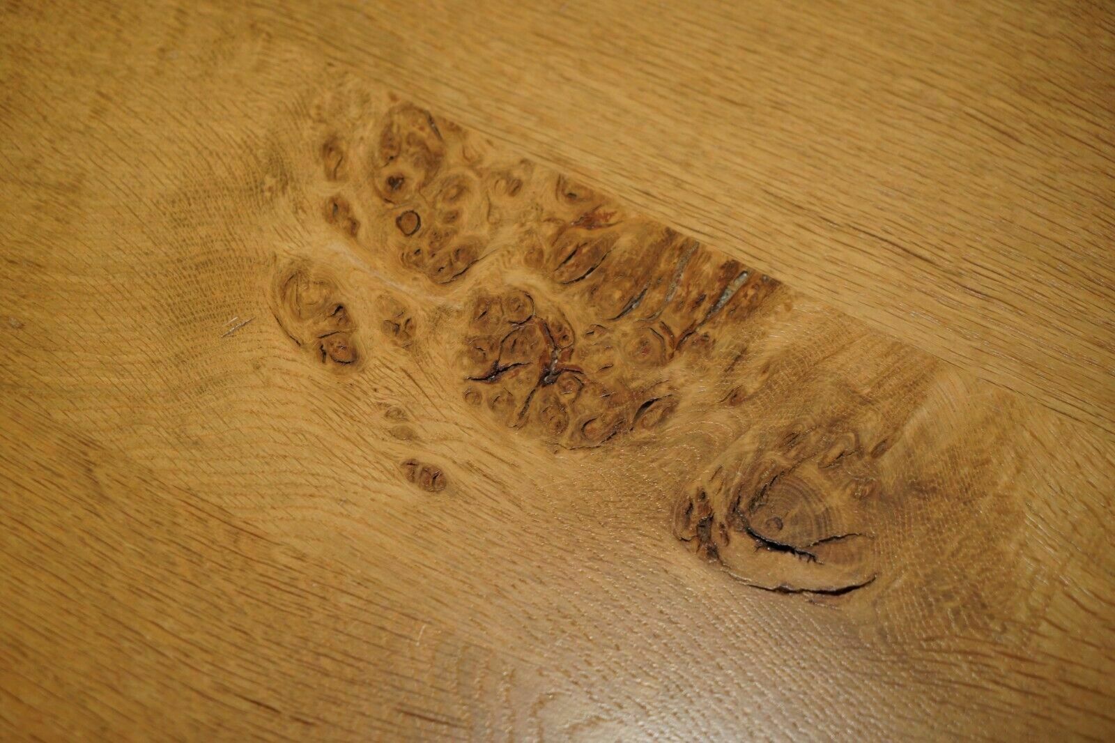photo for sale Stunning Large 170cm Wide Pollard Pippy Burr Oak Round Dining Table Seats Eight