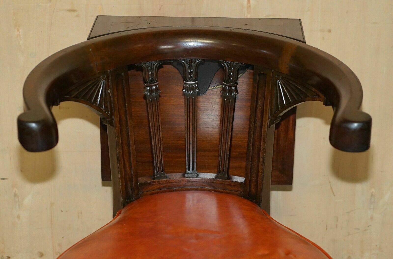 Antique Morgan & Saunders George IV 1820 Mahogany Cockfighting Library Armchair photo Furniture