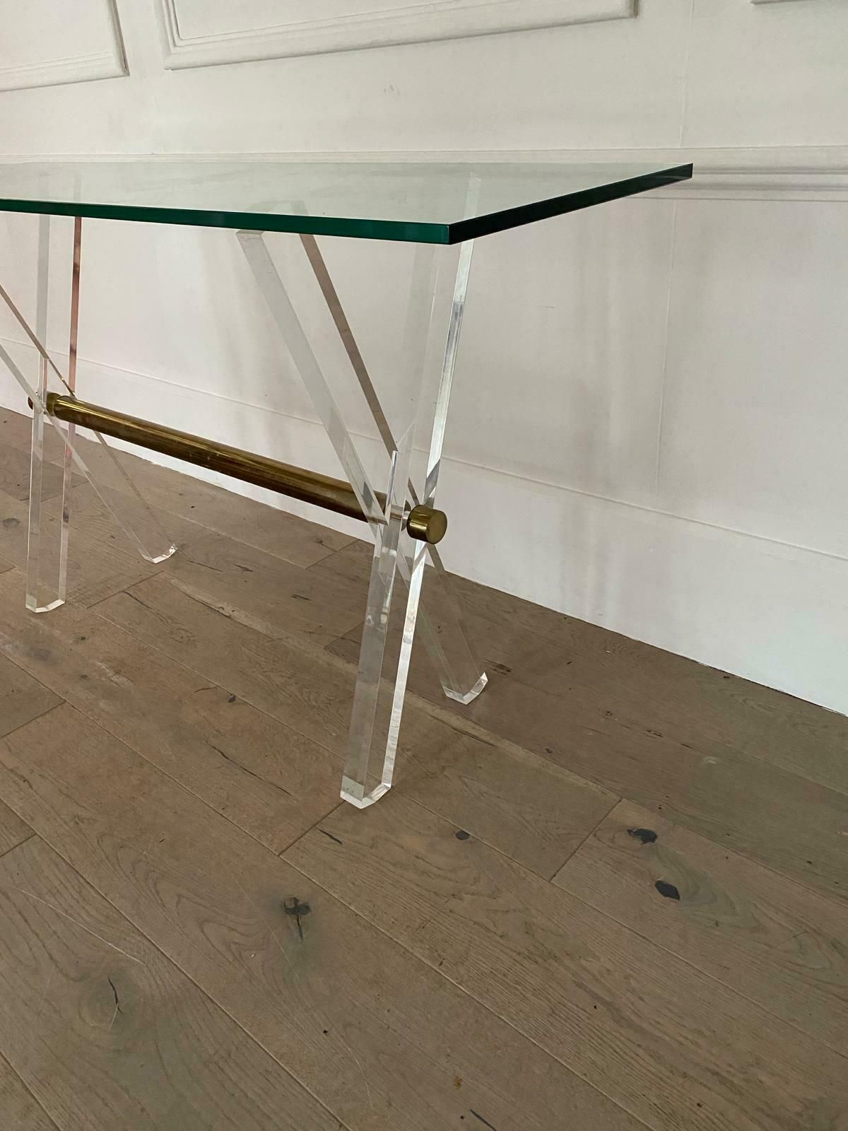 Plexi Console Table, 1970s France photo Furniture