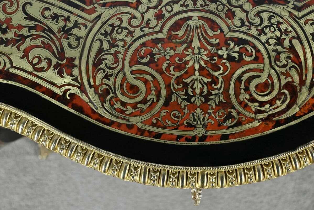 Ceremonial Table In Blackened Pear Wood, Napoleon III Period – Mid 19th Century photo buy