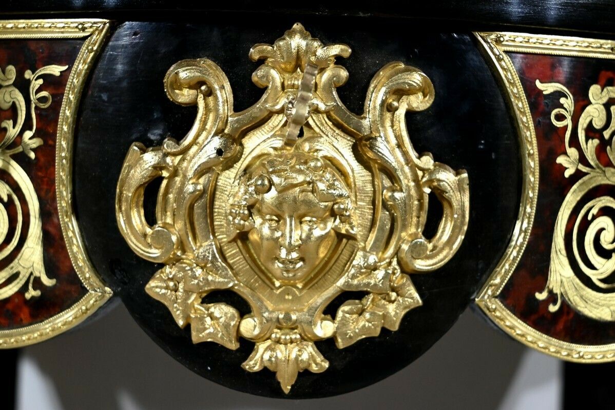 Furniture Ceremonial Table In Blackened Pear Wood, Napoleon III Period – Mid 19th Century photo