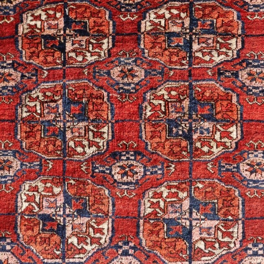 Antique Rug Turkman Tekke Bukhara Main Carpet Djoharian Collection photo vintage