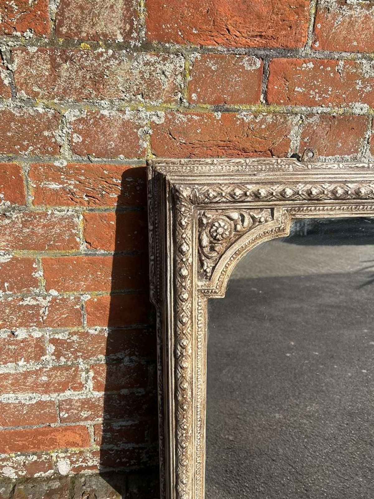 A Stunning Good Size Antique English 19th C Painted Overmantle Mirror. photo furniture