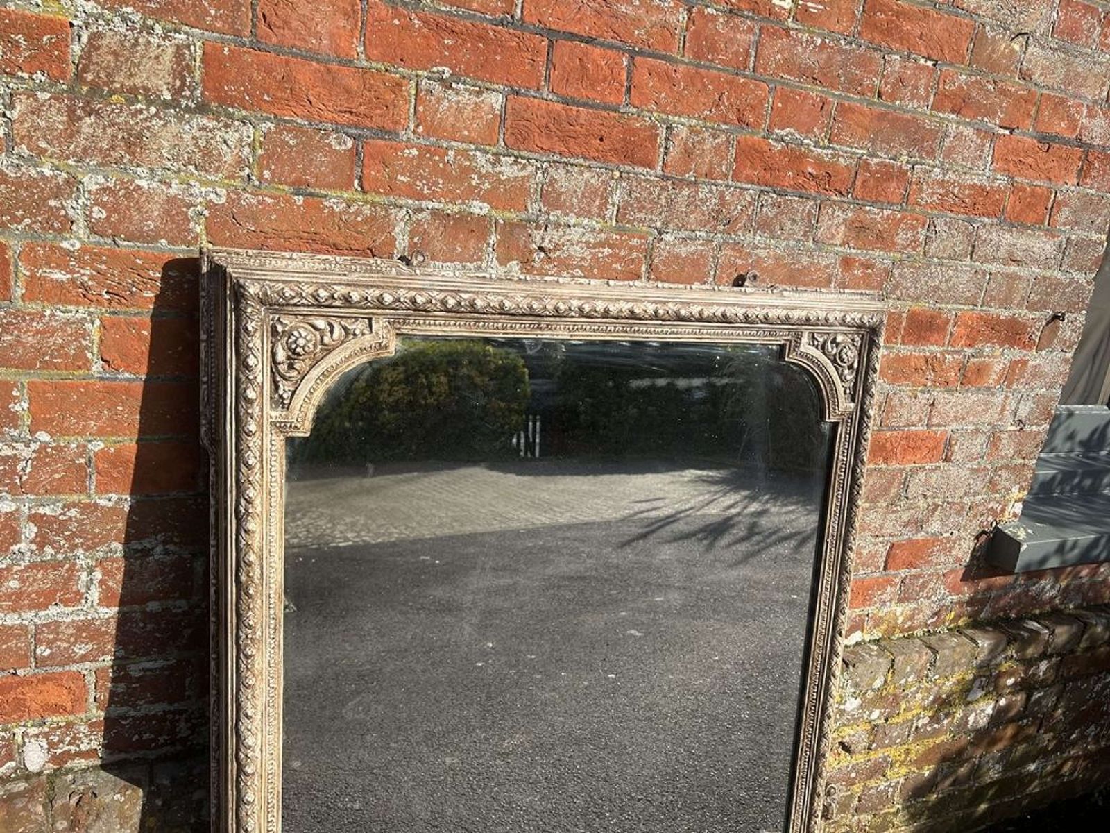 A Stunning Good Size Antique English 19th C Painted Overmantle Mirror. photo buy