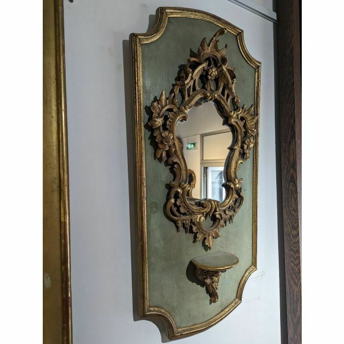 20th Century Louis XV Style Gilded Lacquered Trumeau Wall Mirror photo furniture
