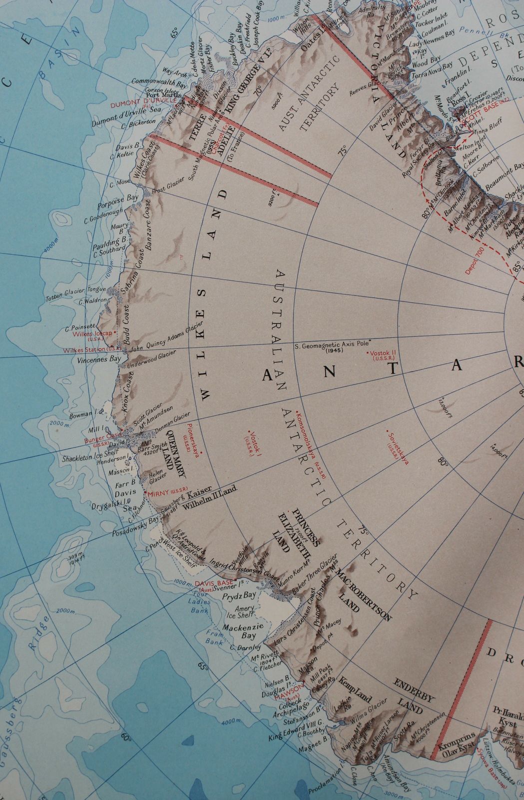 Art Poles Apart ~ Two Large Maps Antarctica And Artic Ocean' photo