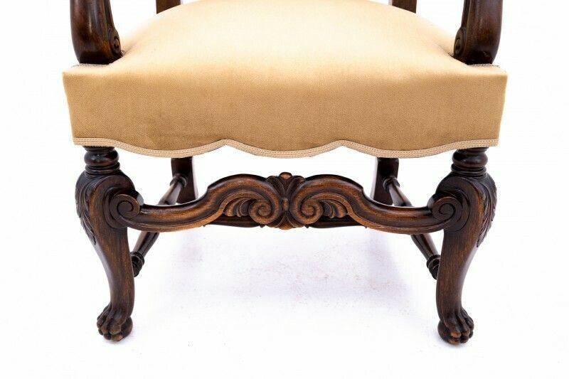 photo buy A Pair Of Antique Armchairs, Western Europe, Around 1900. After Renovation.