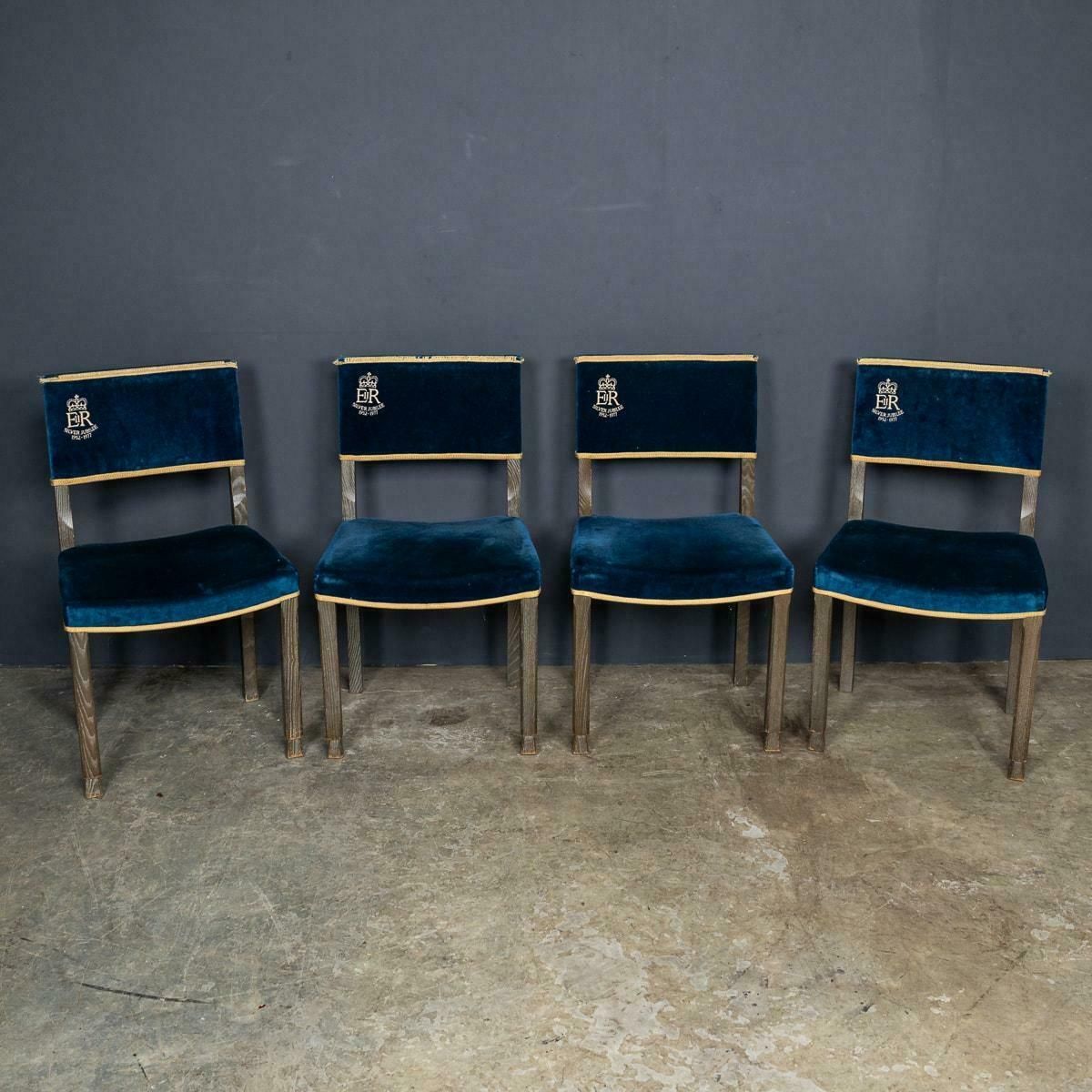 Set Of Four Silver Jubilee Commemorative Chairs By Hands Of Wycombe C.1977 photo for sale