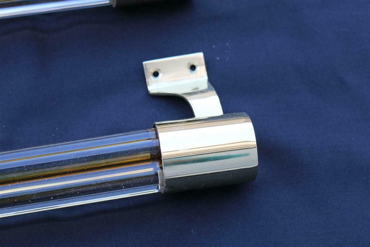 photo furniture Pair Of Mid Century Venini Handles In Polished Brass And Murano Glass 1950 Made In Italy