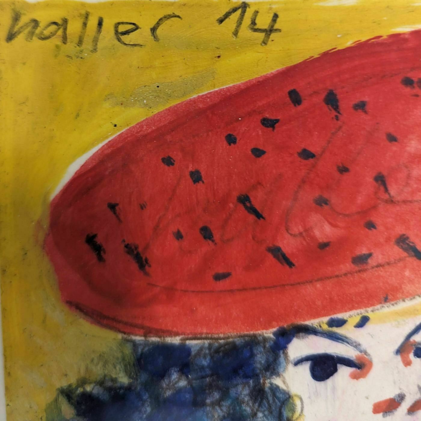 Portrait Of A Woman In A Red Hat Erhard Haller 2014 photo for sale