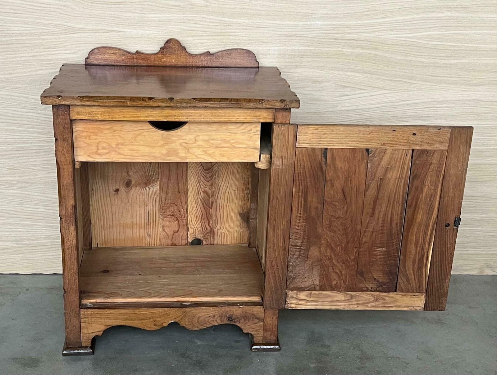photo for sale Vintage French Provincial Walnut Nightstands, 1920, Set Of 2