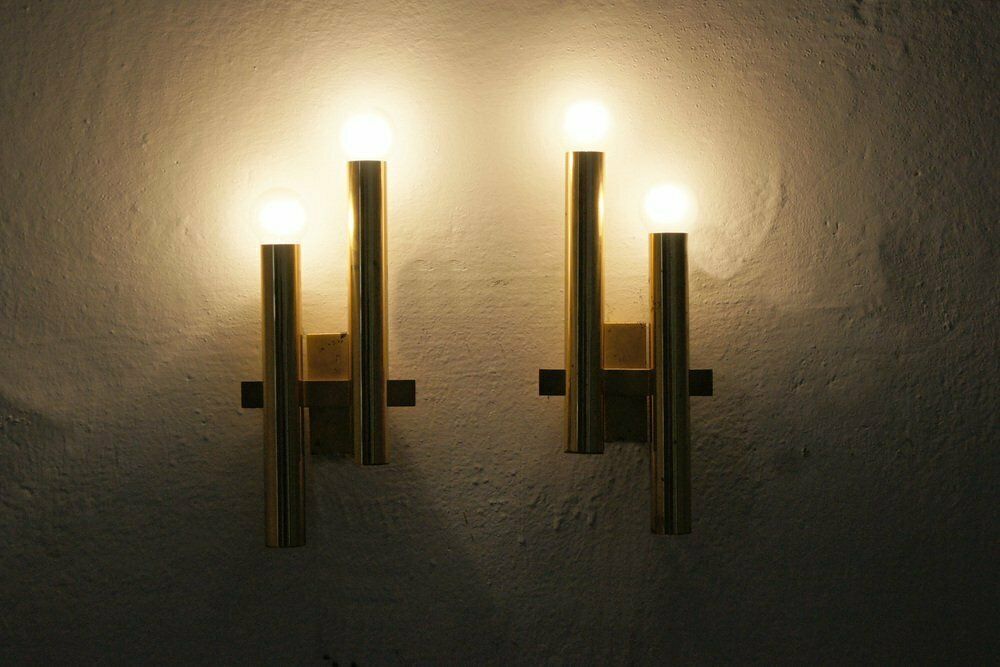 Wall Lamps By Gaetano Sciolari, Italy, 1970s, Set Of 2 photo for sale
