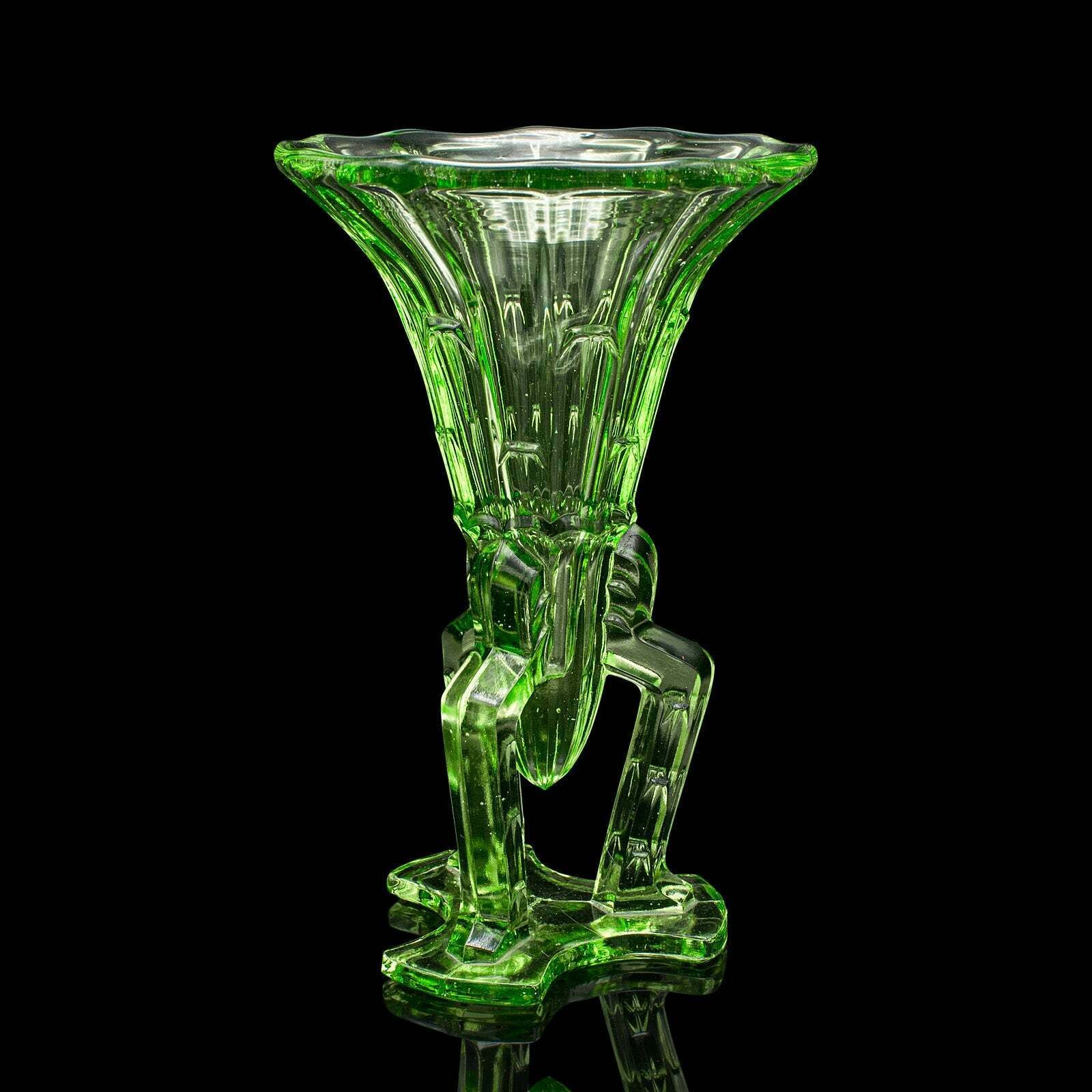 Small Vintage Rocket Vase, English Art Glass, Posy, Flower, Art Deco, Circa 1930 photo 245.0