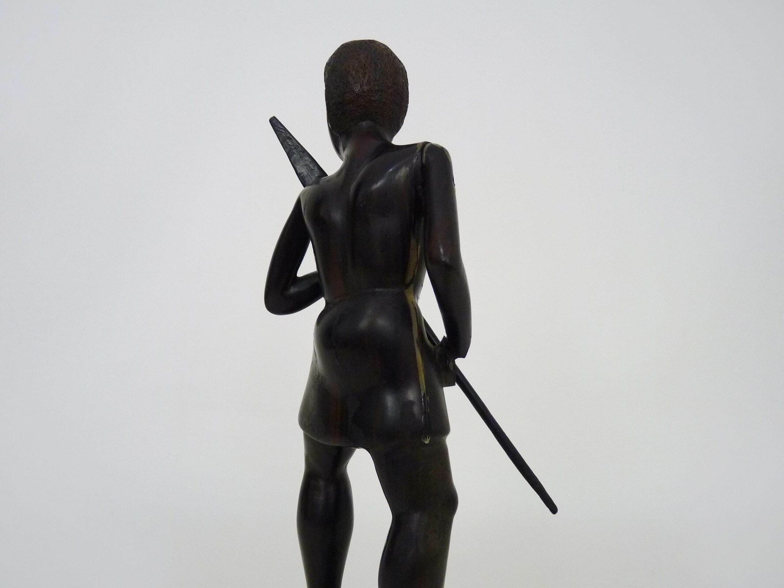 Malagasy School, Tananarive, Madagascar Art Deco Wooden Statuette. Signed F.Raydaly photo Art