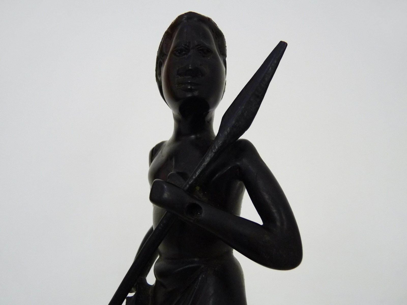 Malagasy School, Tananarive, Madagascar Art Deco Wooden Statuette. Signed F.Raydaly photo buy