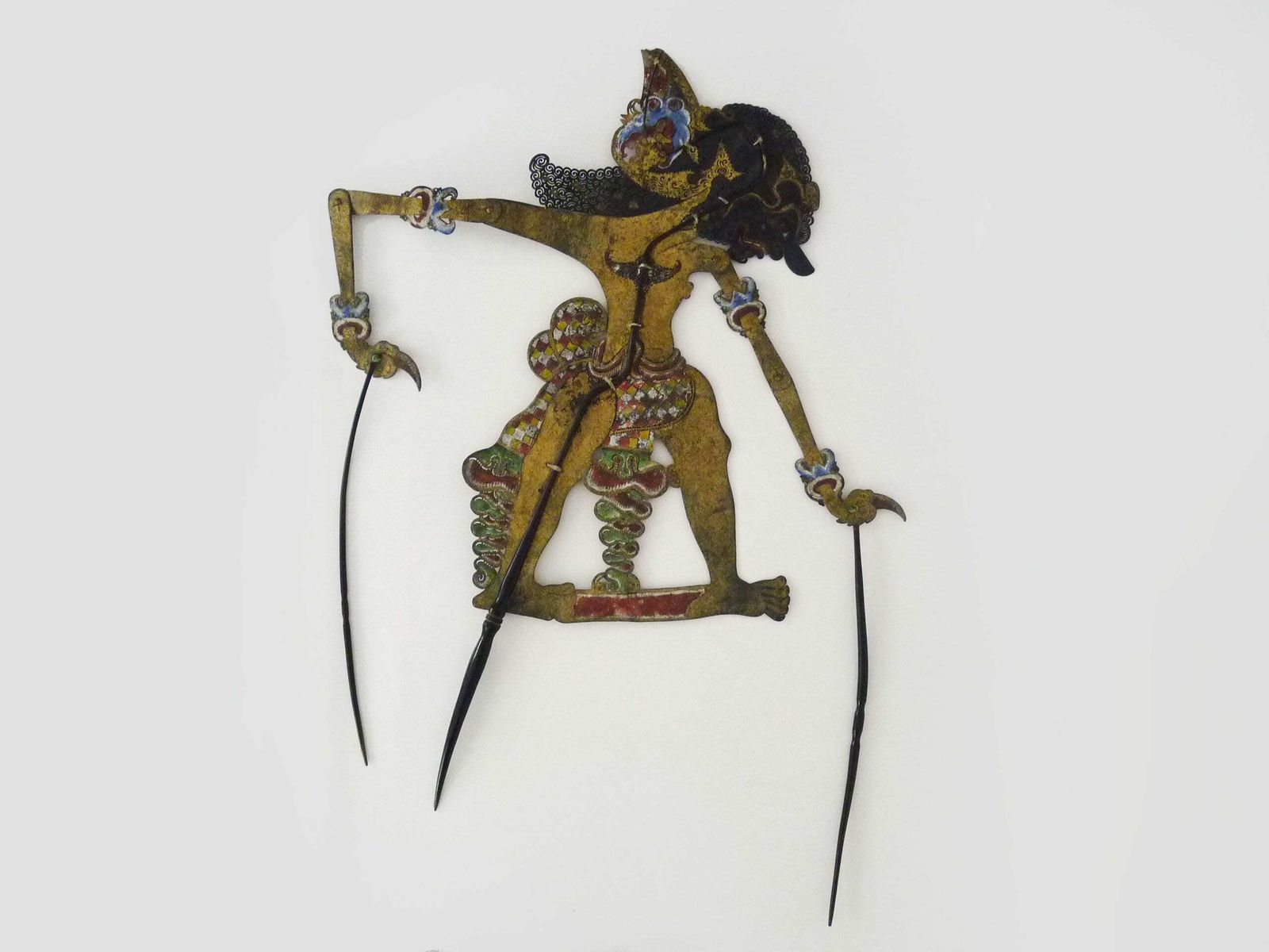 Bali Shadow Theater, Cut Leather Puppet And Buffalo Horn, Bali Indonesia photo furniture