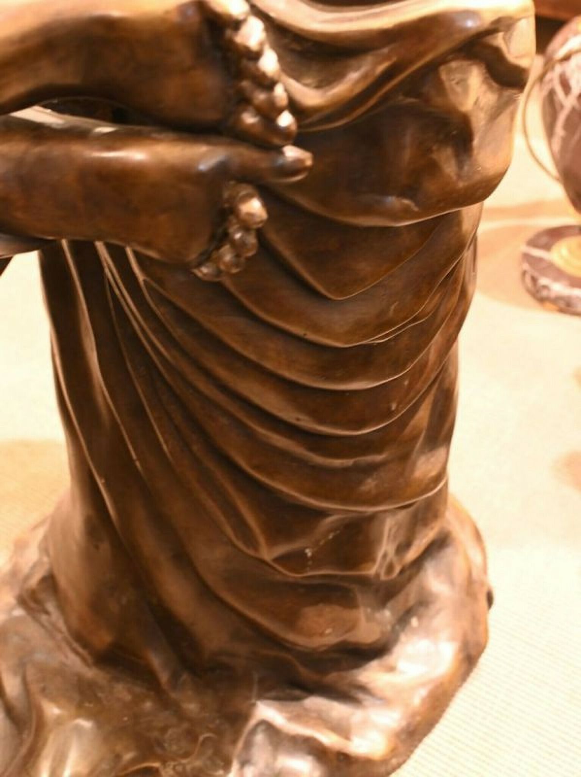Art Italian Bronze Sleeping Beauty Statue After Canova Nude Female photo