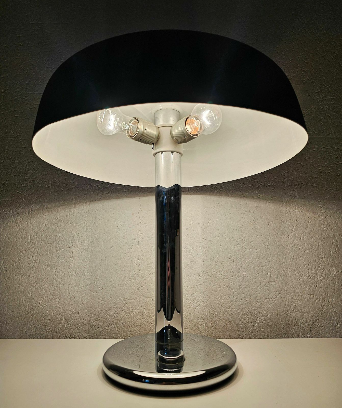 Bauhaus Style Table Lamp Model 7603 Designed By Heinz Pfaender For Hillebrand // Made In Germany In 1967 photo vintage