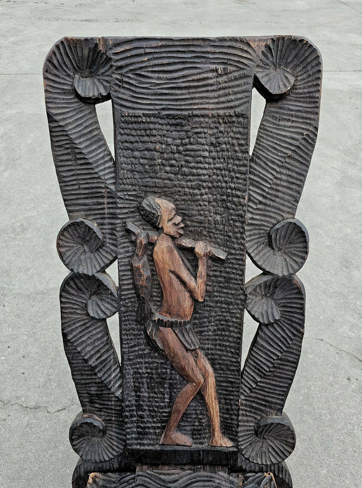 Antique Western African Stargazer Chairs Done In Hand Carved Wood By Yoruba Tribes // Made In Nigeria Ca. 1900s photo buy