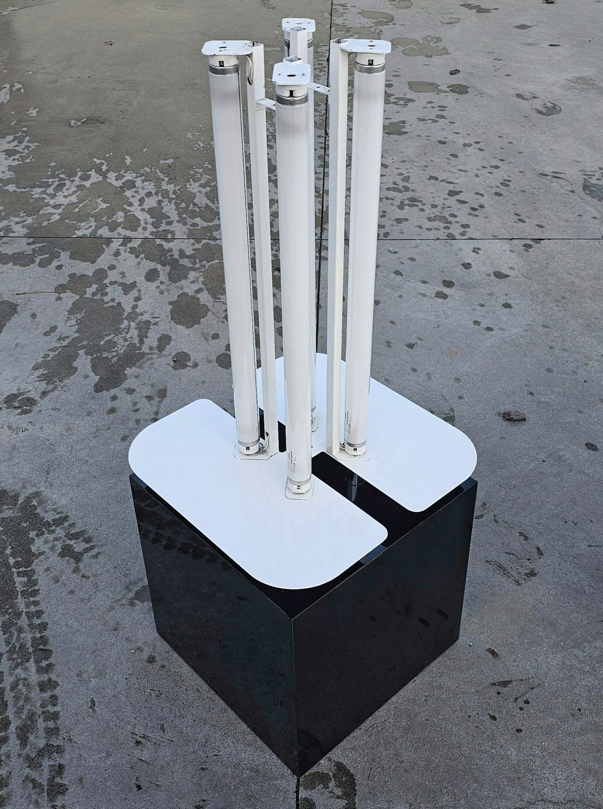 photo for sale Brasilia Floor Lamp By Michel Boyer For Verre Lumière // Handmade In France In 1974