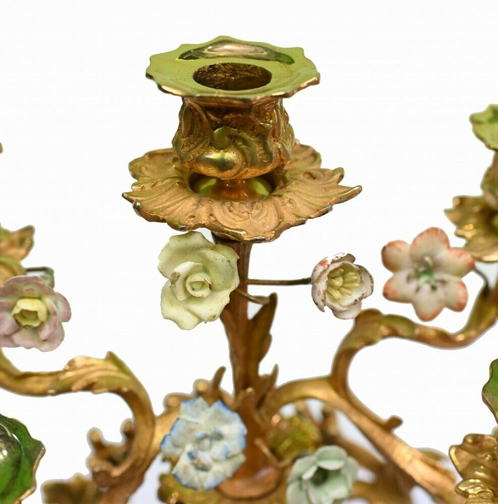 photo buy Pair Regency Porcelain Elephant Candelabras Gilt 1880