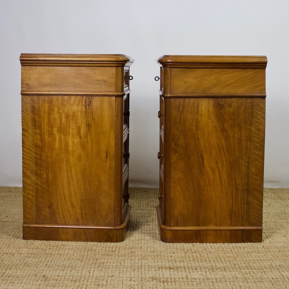 Pair Of Continental Walnut Bedside Chests photo furniture
