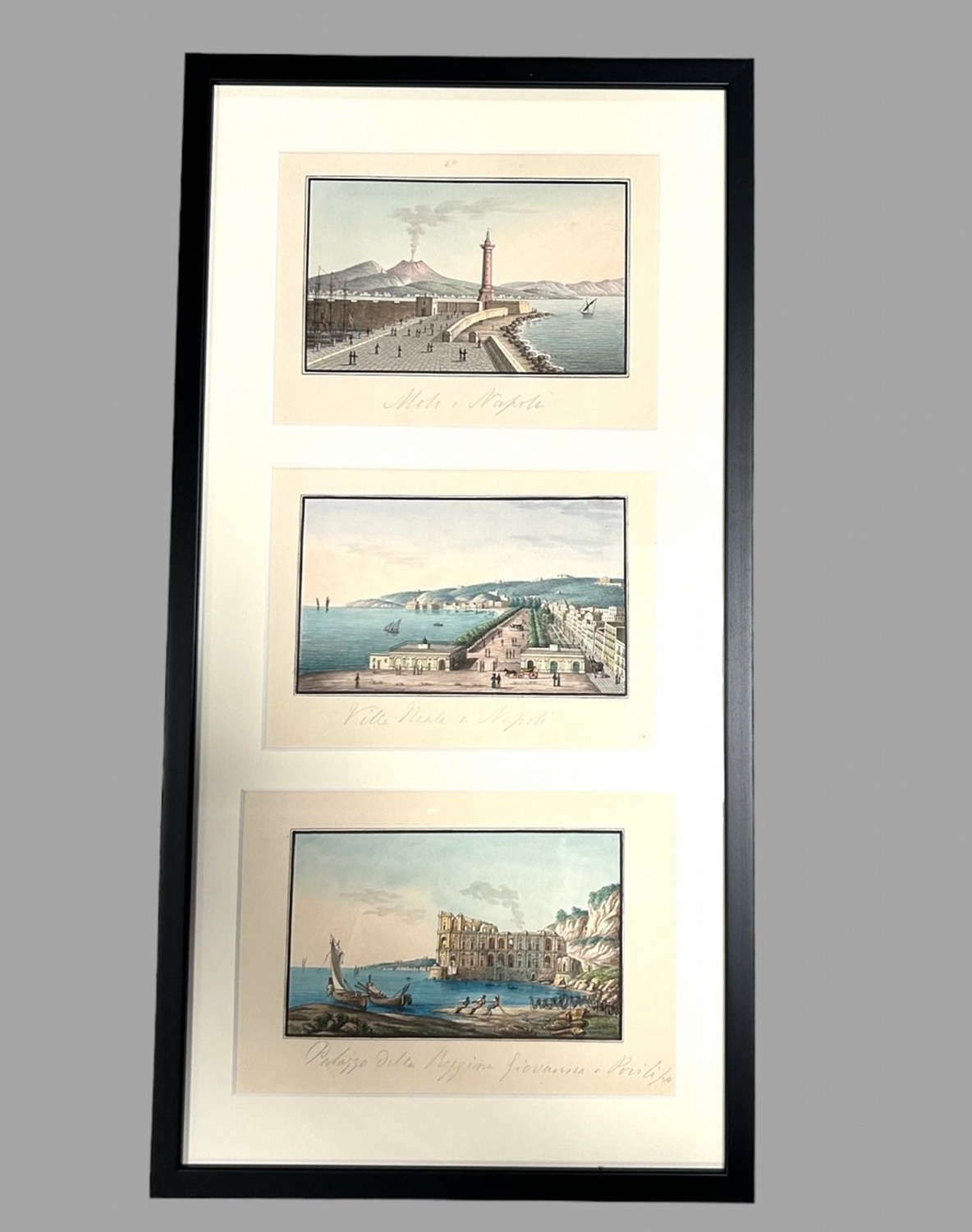 A Wonderful Set Of Six Intricate Italian Watercolours Of Landmarks