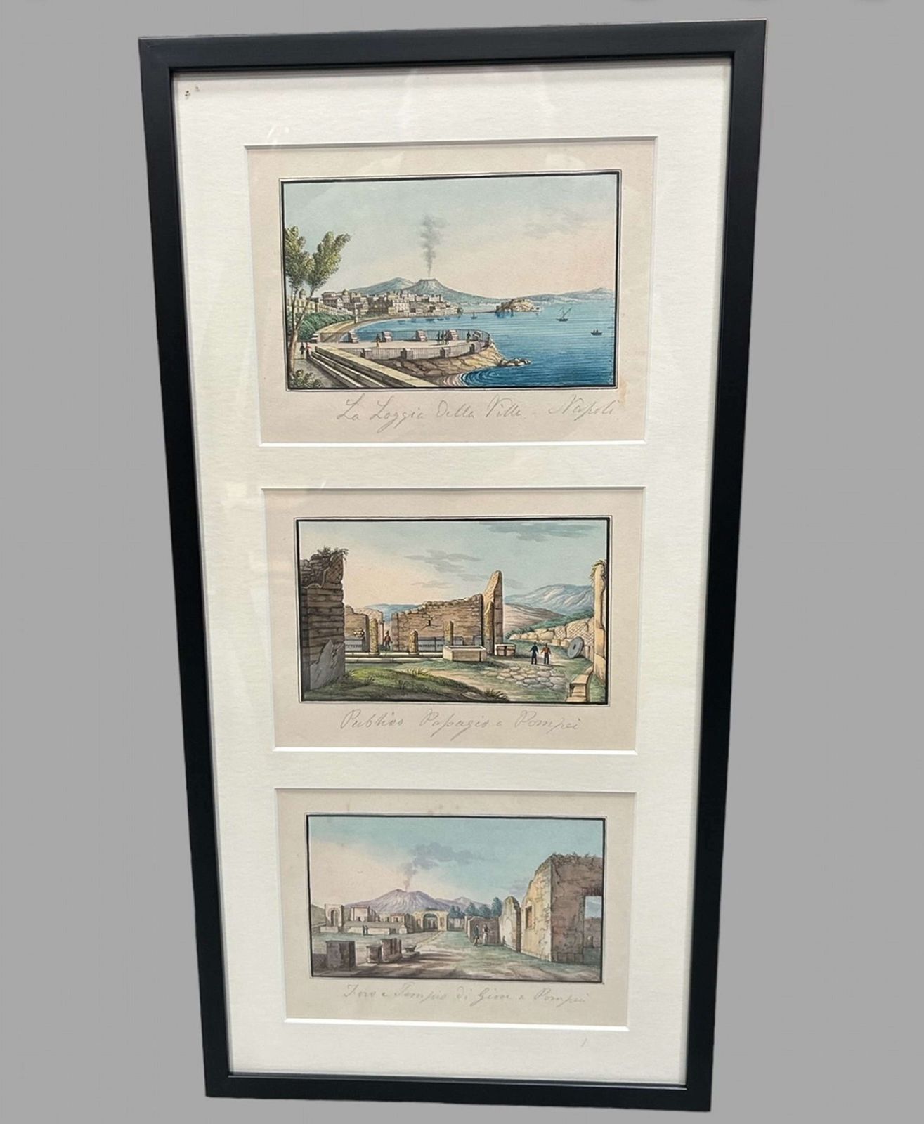A Wonderful Set Of Six Intricate Italian Watercolours Of Landmarks photo Art