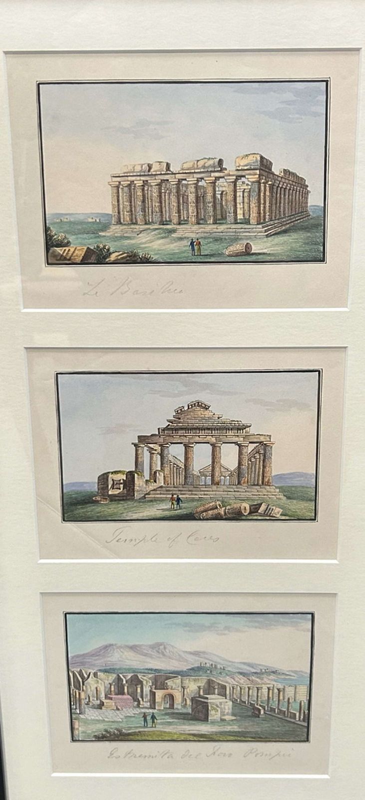 A Wonderful Set Of Six Intricate Italian Watercolours Of Landmarks photo vintage