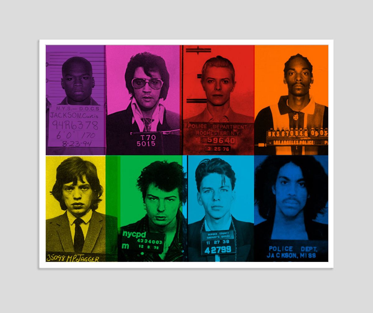 Fun Loving Criminals Canvas Print Framed In White Tray Frame (Open Edition) photo furniture