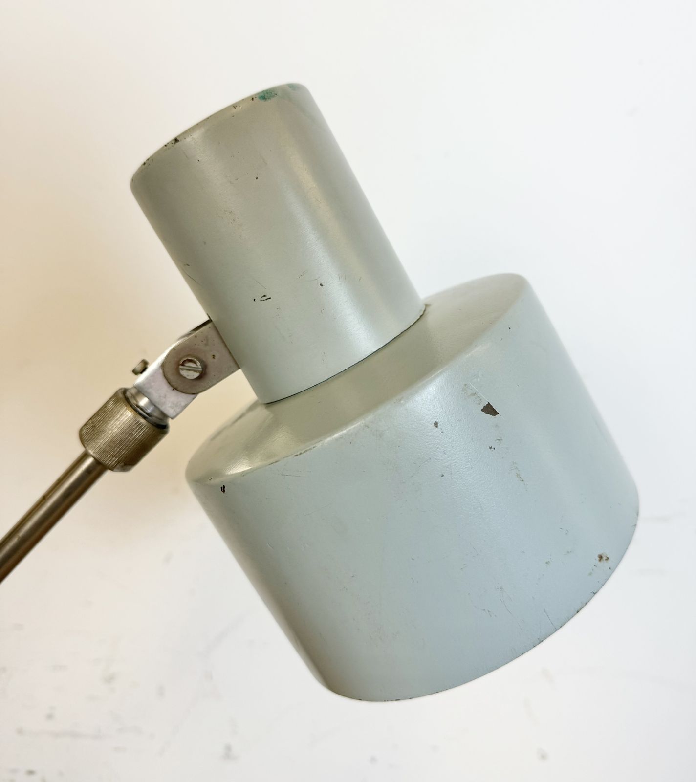 Grey Industrial Factory Office Desk Lamp From Elektrosvit, 1970s photo for sale