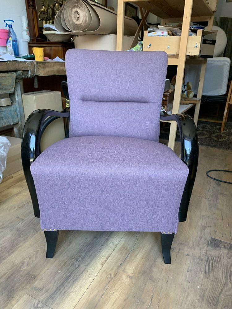 Art Deco Lilac Armchair, 1920s photo Furniture
