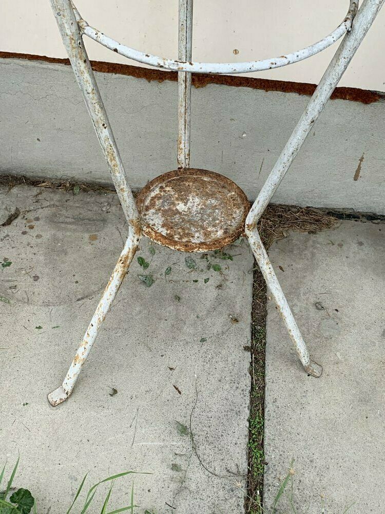 Hungarian Iron Wash Stand Or Garden Planter, 1940s, Set Of 2 photo furniture