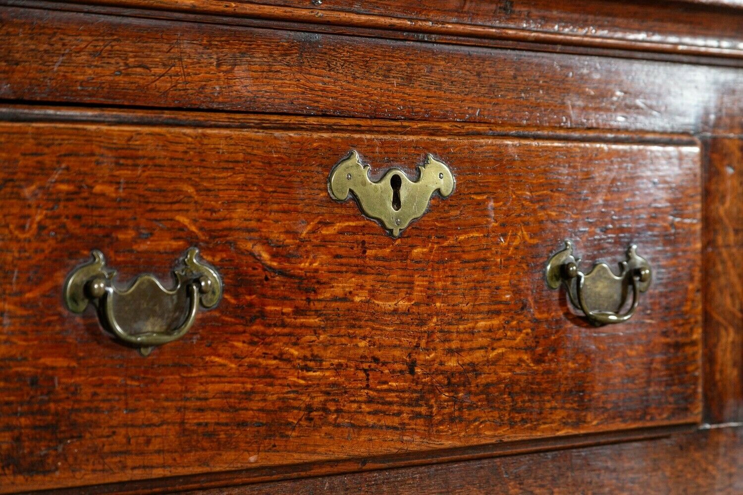 19thc English Oak Dresser Base photo vintage