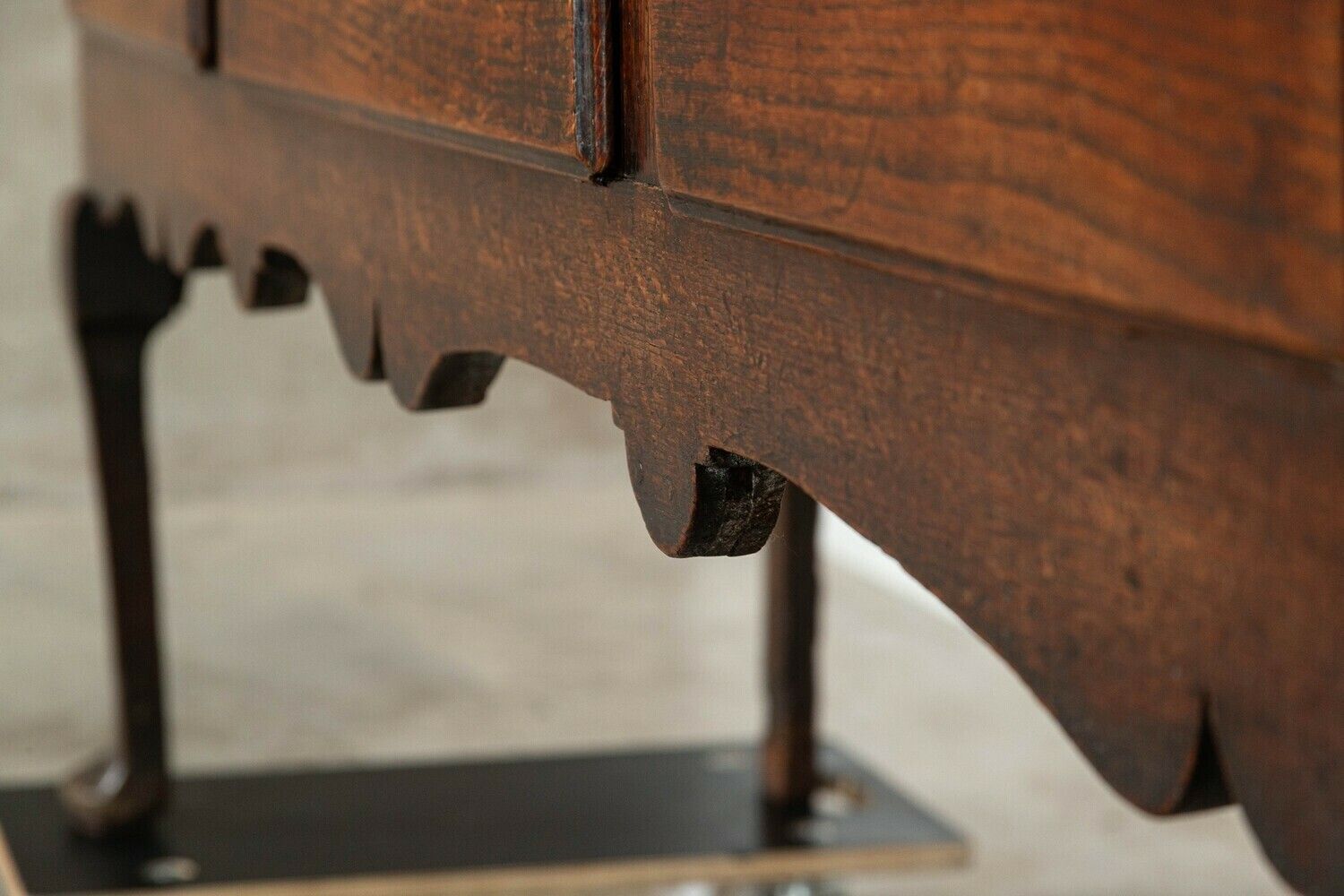 Furniture 19thc English Oak Dresser Base photo