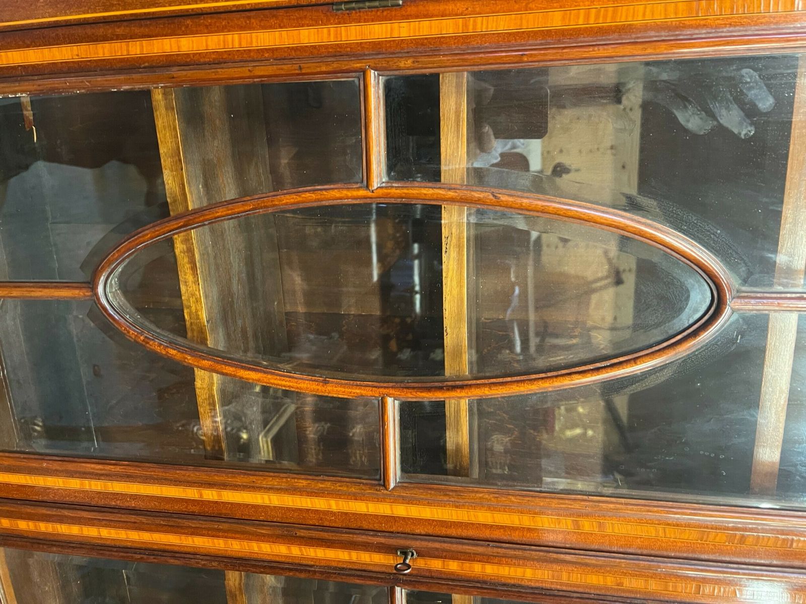 Good Quality Edwardian Inlaid Bookcase photo Furniture