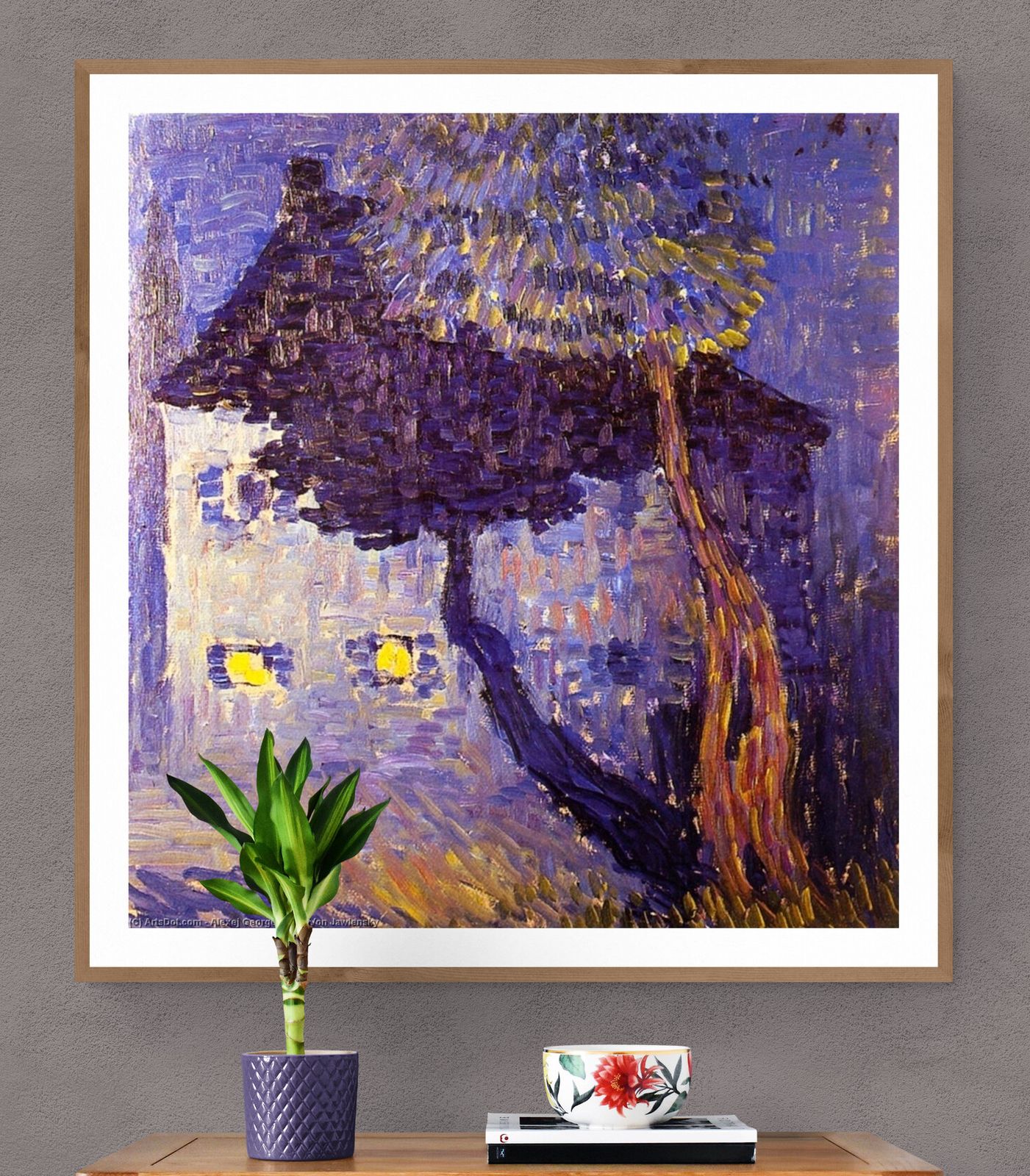 Alexij Von Jawlensky Canvas Wall Sketch Portrait Print Winter Garden House