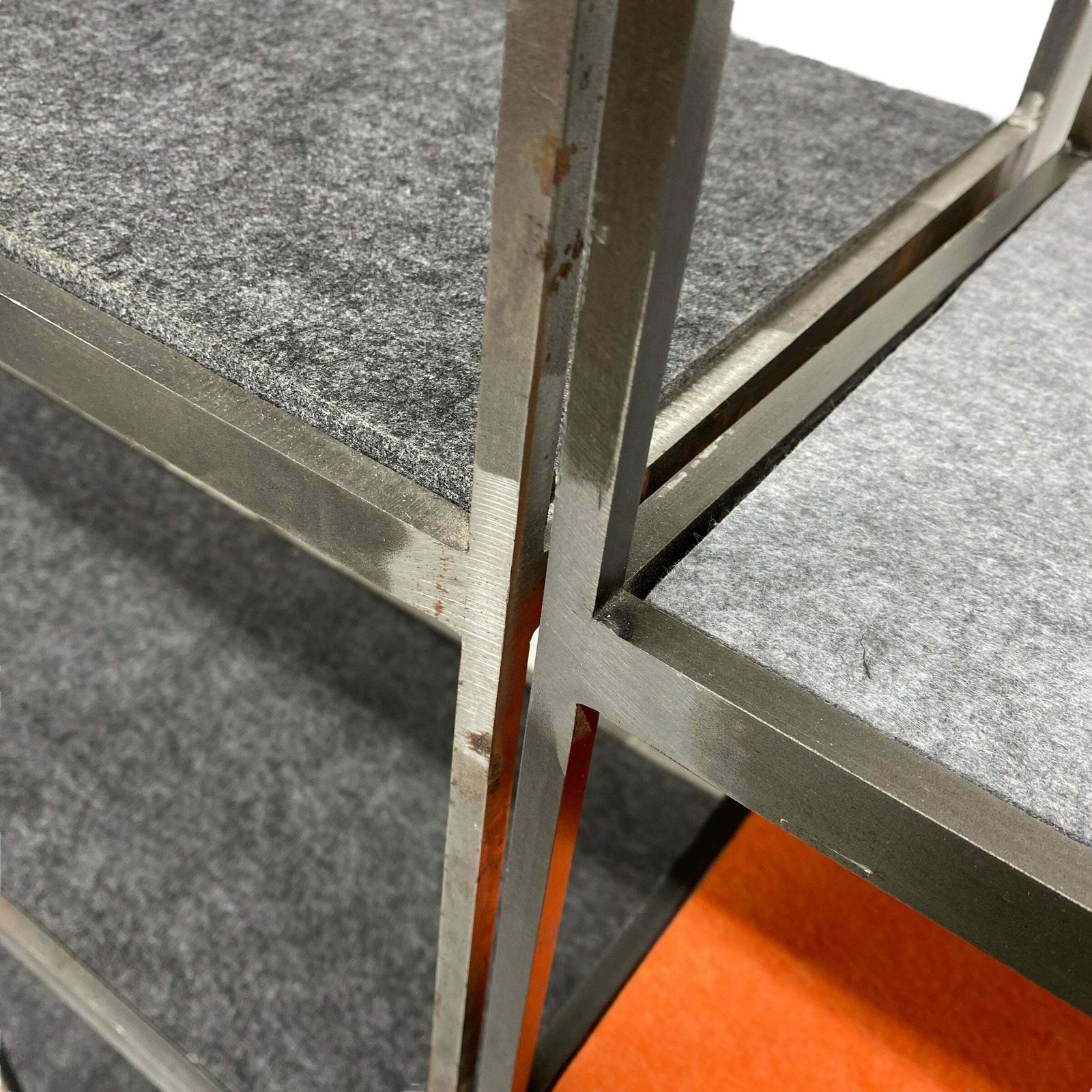 photo buy Room Dividers Freestanding Units Shelving Brushed Steel