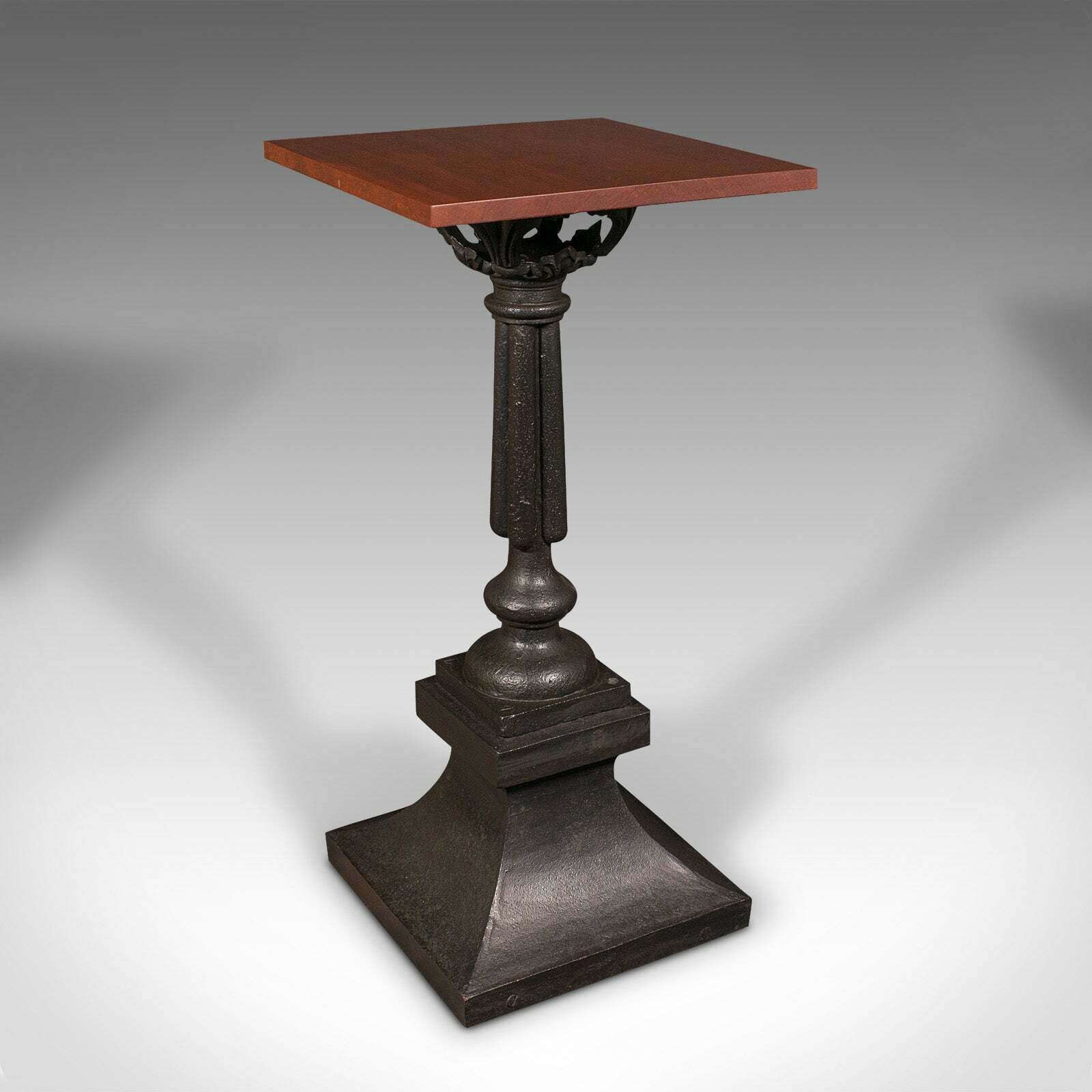 Heavy Pair Of Portico Tables, English, Iron, Statuary, Planter Stand, Victorian photo vinterior