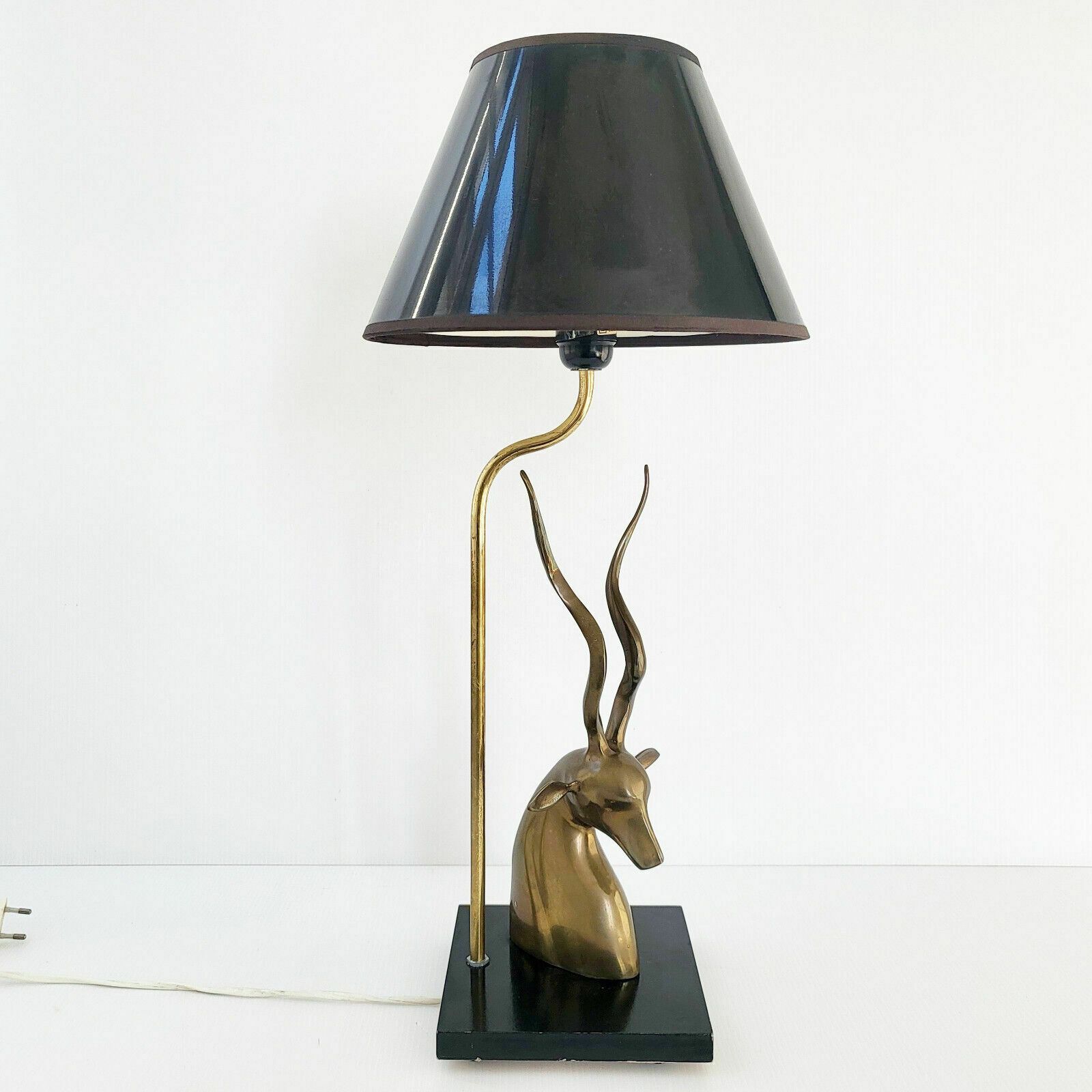 Antilope Table Lamp Ibex 1970 Vintage Gold Brass 70s Retro 70s