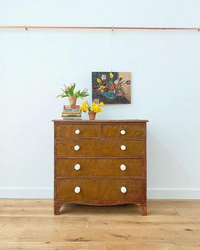 Victorian Scumbled Painted Chest Of Drawers