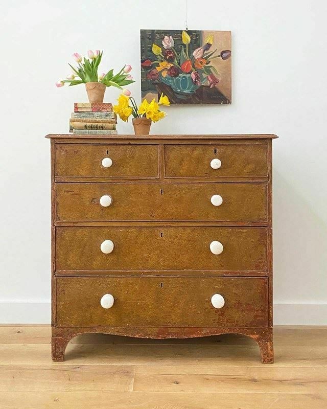 Victorian Scumbled Painted Chest Of Drawers photo furniture