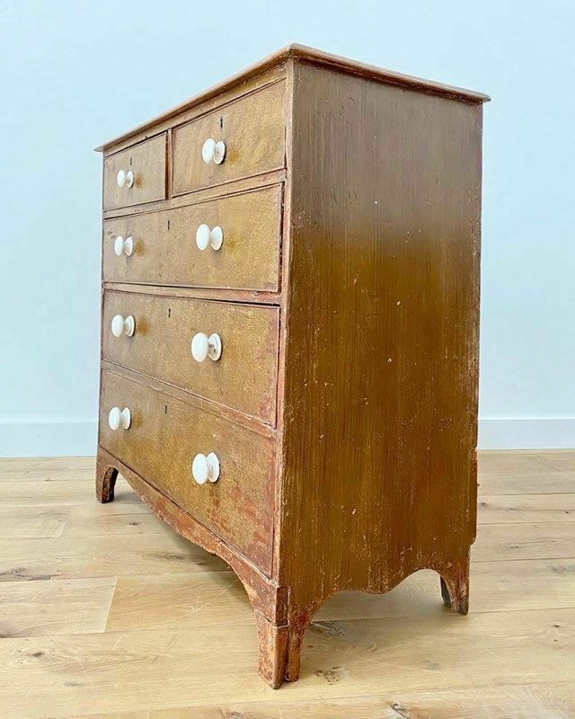 Victorian Scumbled Painted Chest Of Drawers photo for sale