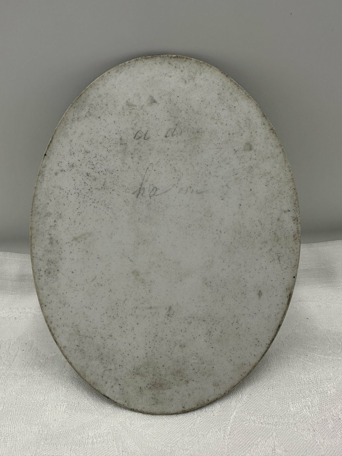 Spectacular 19th Century Porcelain Oval Plaque Of The Virgin Mary, Madonna Della Sedia After Raphael, Portrait Of Our Mother Mary Wall Art photo buy
