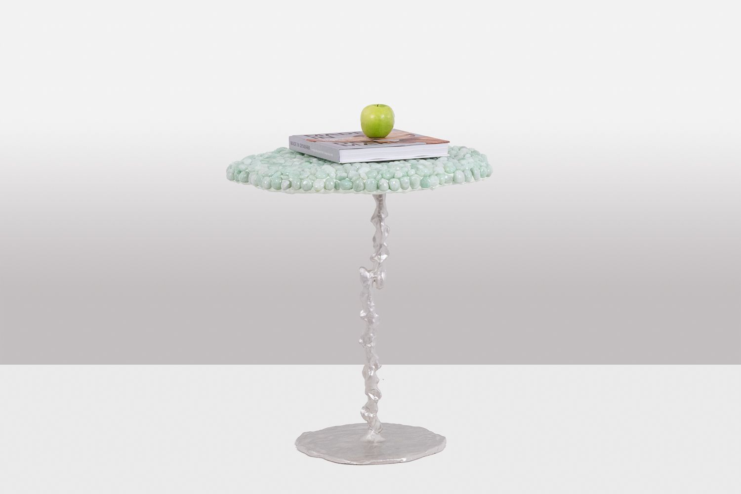 Decorative Pedestal Table And Semi Precious Stones. Contemporary Work. photo 5400.0