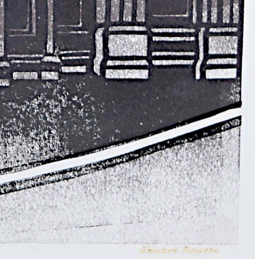 Westminster Abbey 20th Century Linocut Print By Edward Bawden 1966 photo for sale