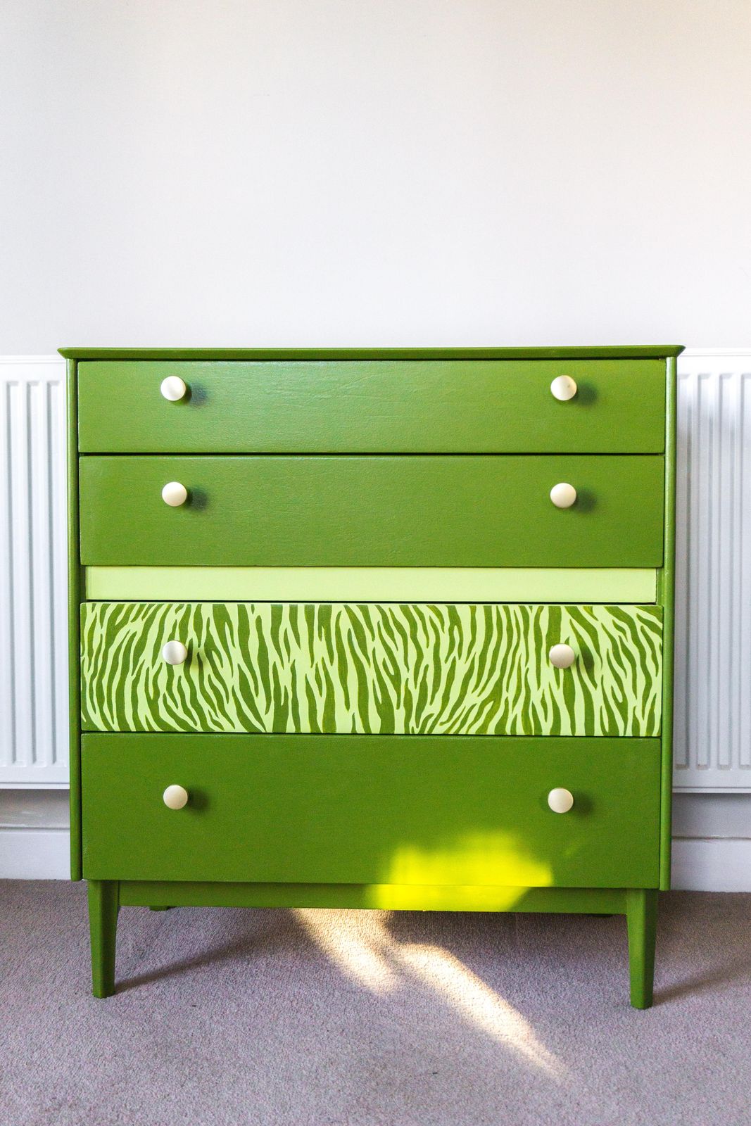 Upcycled Lebus Mid Century Chest Of Drawers   "Amazonian" By @Nooky.Nook.Studio