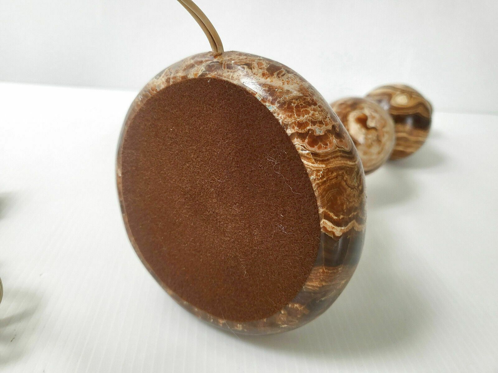 Vintage 1960 Ovoid Table Lamp In Marble & Brass 70s Retro 1960s 60s photo buy